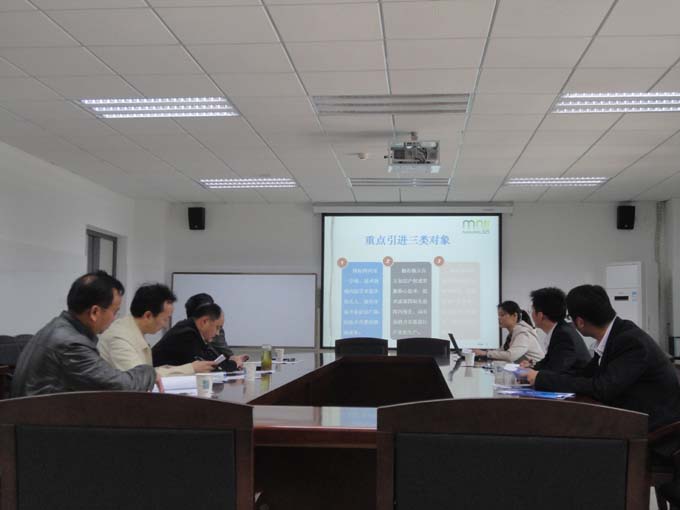 溧水县永阳镇党委委员濮帅一行来公司洽谈工作